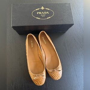 PRADA Crocodile Flats size 41